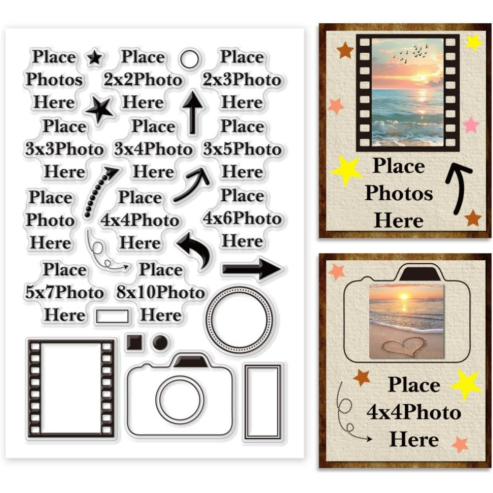 Photographic Memory - Место фото здесь, прозрачный штамп, стрелка,